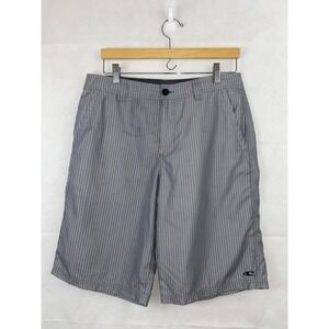 O'Neill Hybrid Shorts Adult 32 Gray Blue Flat Front Men's Beach Golf Casual